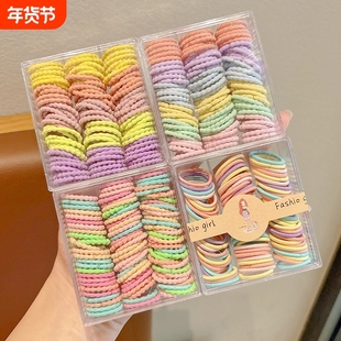 婴儿揪揪拇指发圈女儿童发量少扎小彩色头绳高弹不伤发橡皮筋头饰