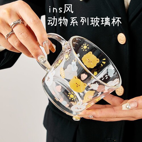 【加厚无铅玻璃】耐高温早餐牛奶杯带刻度水杯多规格