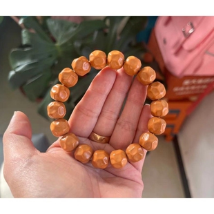 猴头无相手串男款盘玩核桃雕刻文玩圆珠陨石坑钻石面桃核手链