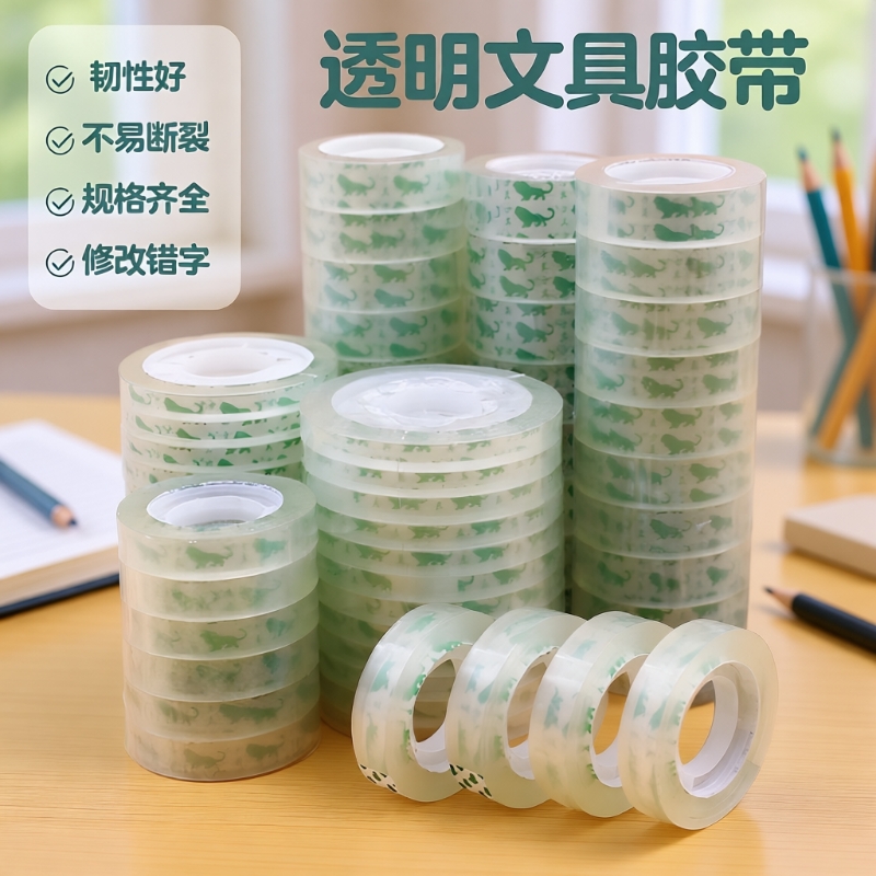 胶带透明学生用小号文具胶布批发小卷胶纸胶办公用品厂家直销高粘度