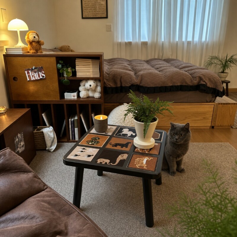 沙发边几客厅卧室置物方桌阳台小茶几小桌子家用简约正方形小茶桌