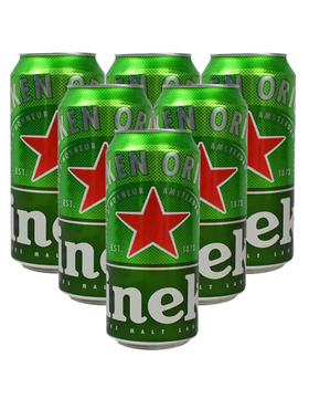 【顺丰包邮】Heineken/喜力经典啤酒500ml 6罐听装 全麦拉格