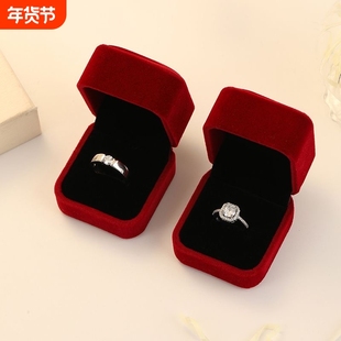仿真假钻戒一对情侣结婚对戒活口可调节戒指求礼仪式用道具钻石