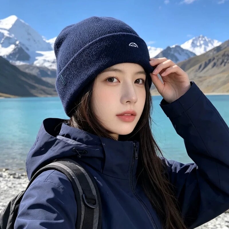 登山冷帽女士2026新款秋冬季大头围旅游包头帽子潮毛线针织帽男士