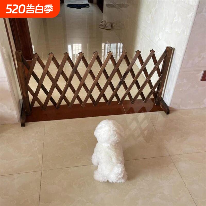 宠物围栏狗笼隔断拦狗栅栏阳台隔离门可伸缩栅栏门挡狗挡猫兔护栏