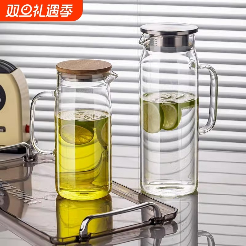 玻璃杯子耐热防爆耐高温家用冷水壶家庭套装高级高颜值大容量水杯