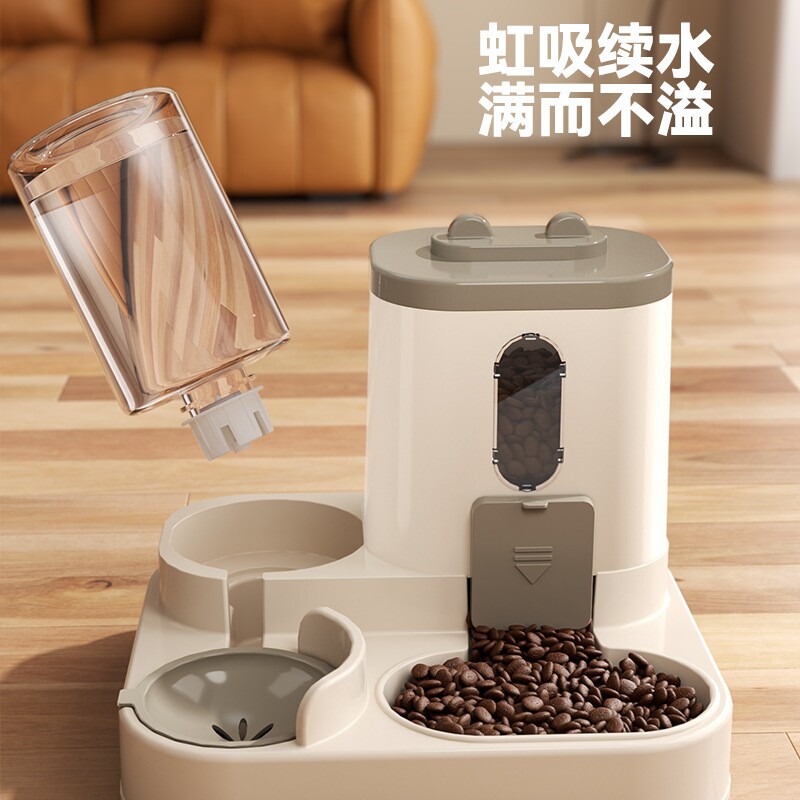 猫咪自动喂食自动饮水机狗碗猫盆二合一猫咪饭碗饮水用具宠物用品