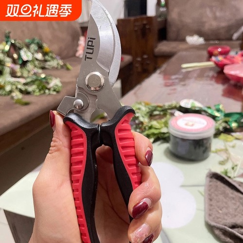 园艺修枝剪不锈钢园艺剪刀盆景家用省力修花修剪摘果树枝花艺剪刀