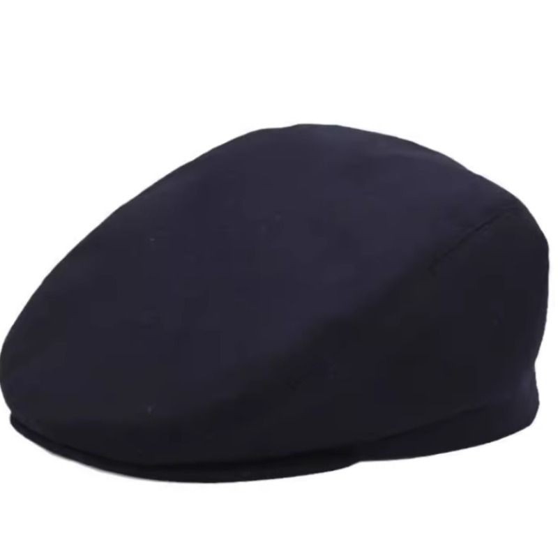 中老年人帽子男士鸭舌前进帽秋冬季毛呢老人爷爷老头爸八角平顶