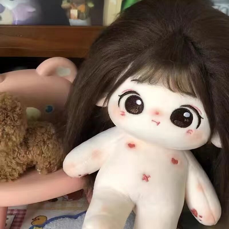 MUKE 코튼 인형 20CM 소녀 인형 옷 속성 없음 해골 벌거 벗은 드레싱 인형 소녀 선물