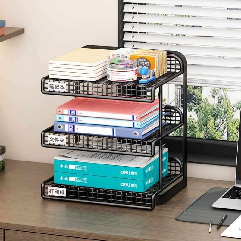 学科分类多层置物架桌面书架办公室资料收纳架书本书桌整理架文件