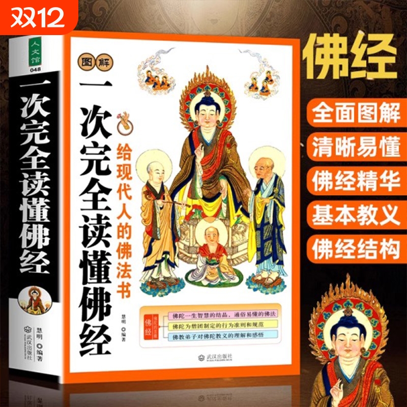 一次性完全读懂佛经给的佛法书佛家经典书籍佛学入门地藏经金刚经六祖坛经大方广佛华严经无量寿经楞严经正版人情译文国学注音版