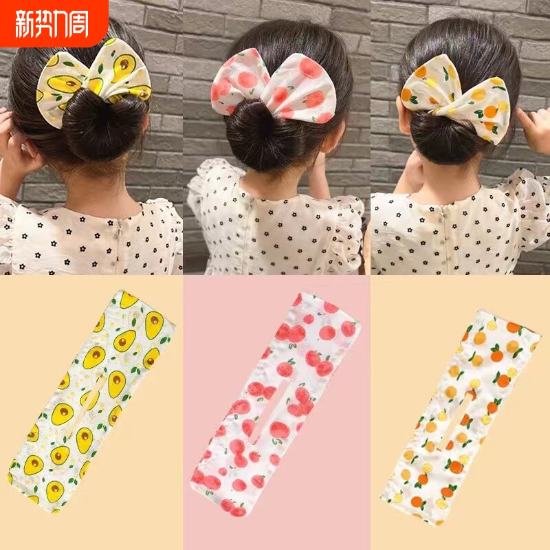 魔术扭扭夹懒人女童蝴蝶结盘发器发夹儿童丸子头盘发神器发箍发带