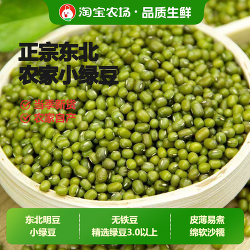 新绿豆五谷杂粮农家东北小绿豆发豆芽煮豆浆解暑保存当季精选易煮