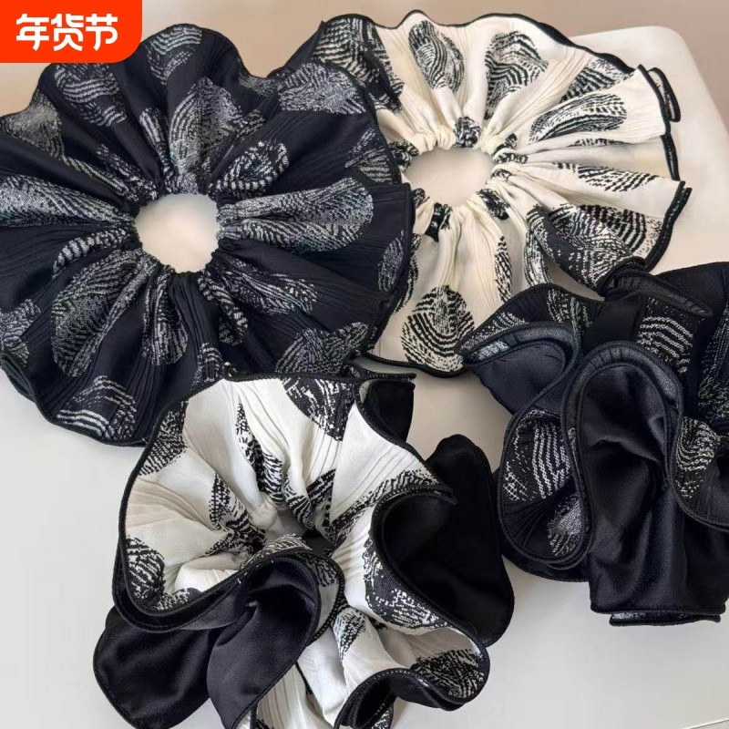 复古条纹大肠发圈女高级感气质布艺发绳扎发头饰原创设计,饰品/流行首饰/时尚饰品新,发饰,淘宝优惠券,粉丝福利购,淘宝优惠卷