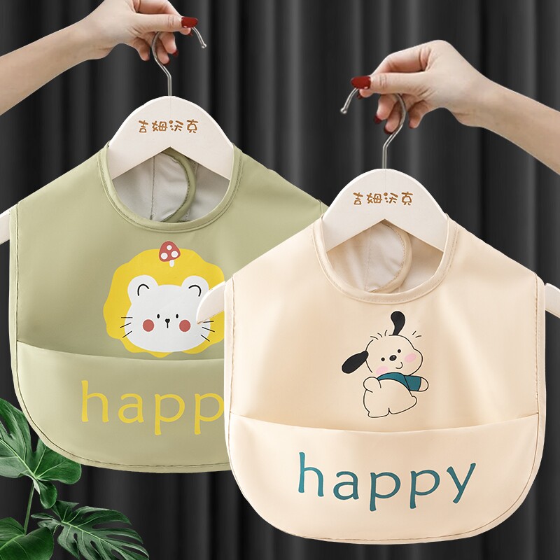 宝宝围兜儿童吃饭无袖防脏防水喂饭围嘴婴儿辅食饭兜小孩薄款围裙