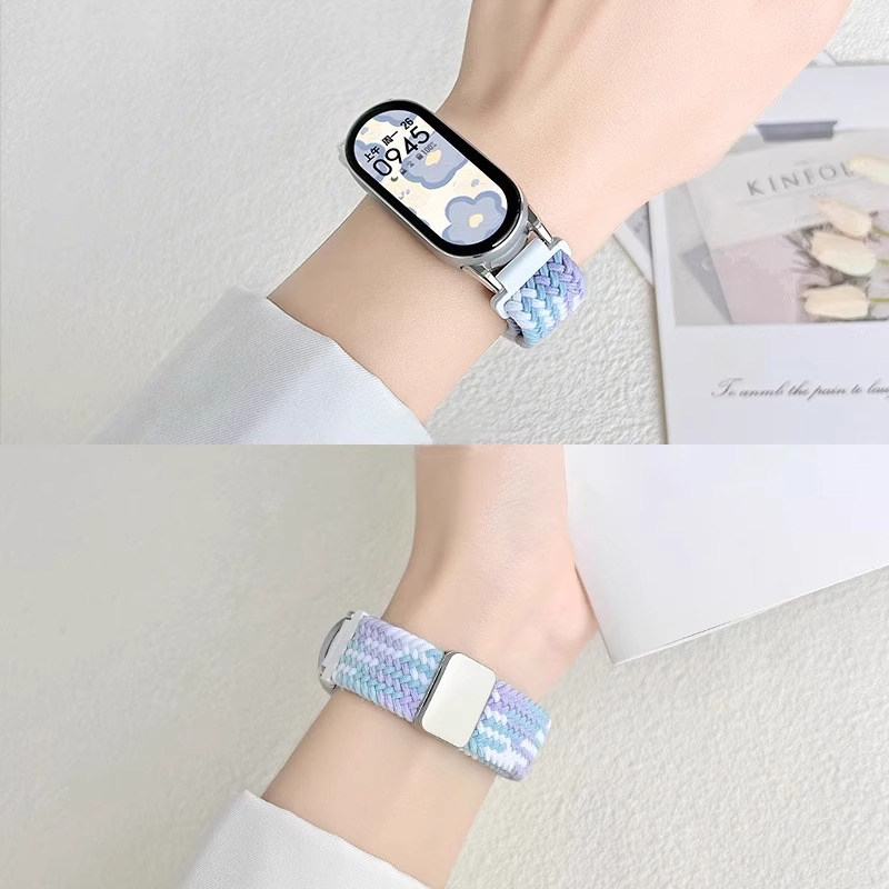 SUITABLE FOR MI BAND 9 STRAP 8 WATCH 7 WRISTBAND 6 SMART NFC VERSION SPORTS 5 MAGNETIC 4 WEAVE 3 MALE AND FEMALE STUDENTS NINE GENERATIONS OF NEW EIGHT REPLACEMENT BAND SEVEN SUMMER BREATHABLE NYLON PREMIUM WRIST ACCESSORIES
