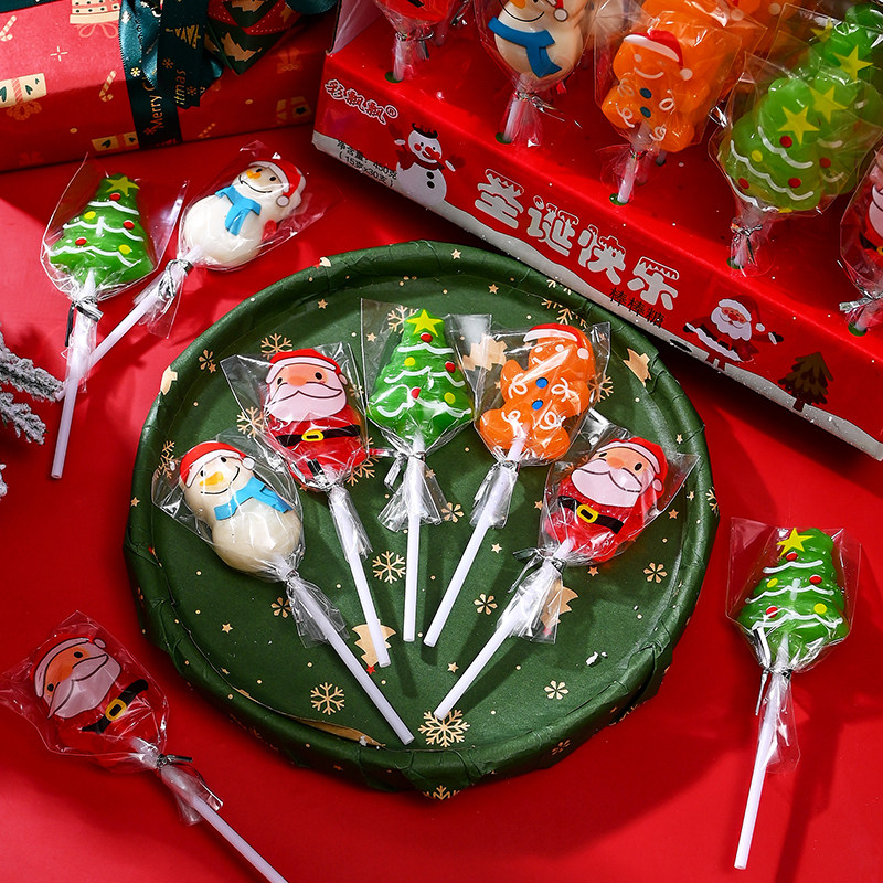 圣诞节万圣节棒棒糖搞怪儿童零食老人可爱高颜值礼盒糖果礼物硬糖