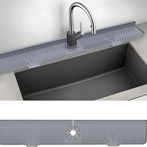 水龙头沥水垫水槽上方爆硅胶防溅水垫子33现货厨房干燥垫长方形