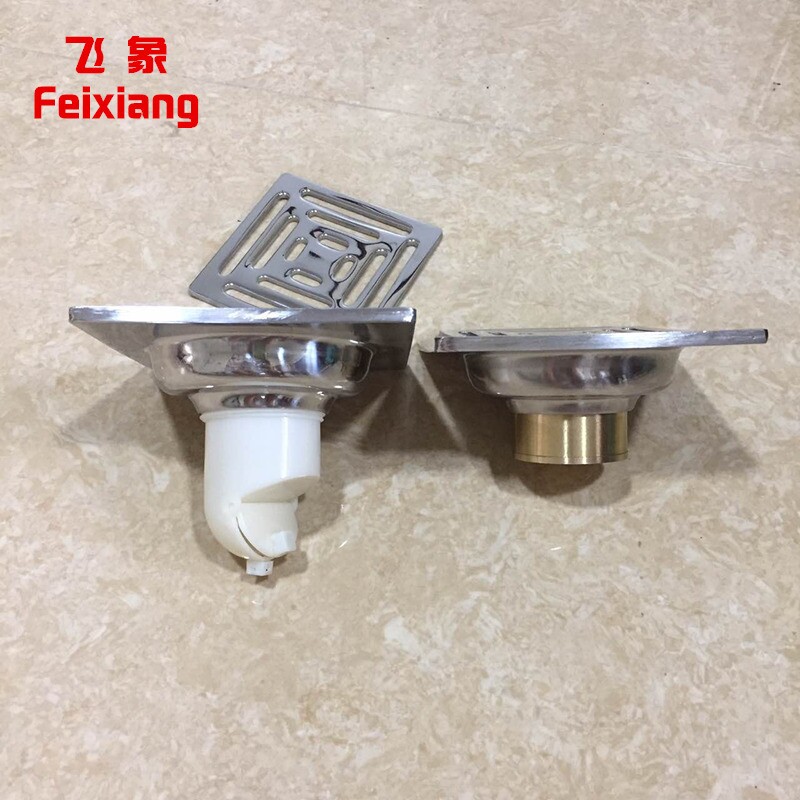 批发加厚不锈钢防臭地漏 新款卫生间淋浴房铜自封6厘地漏厂家直销