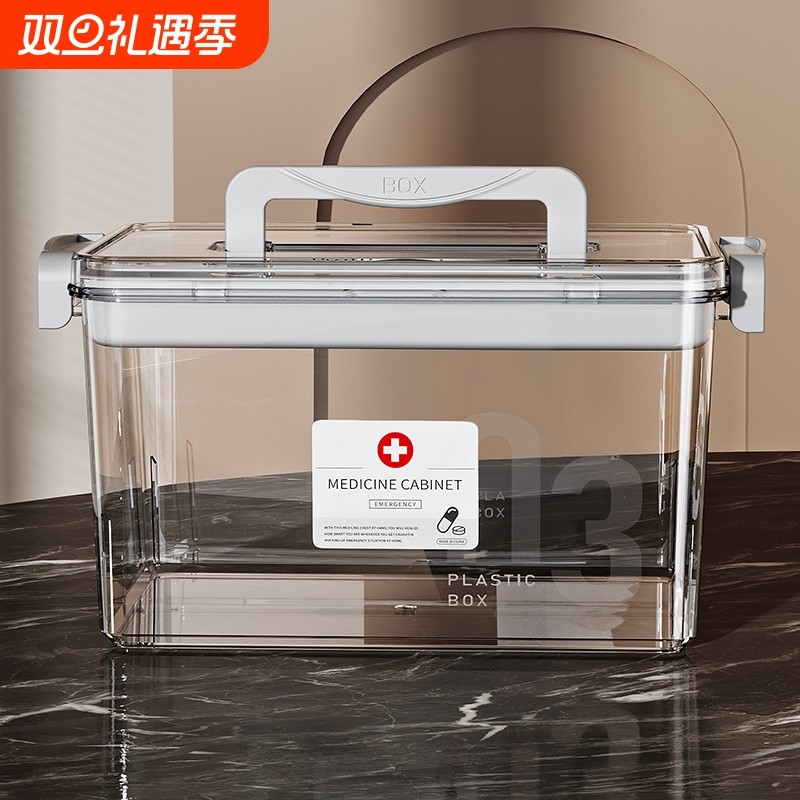 日本医药箱家庭装药物收纳盒儿童小药盒多层大容量家用药品收纳箱