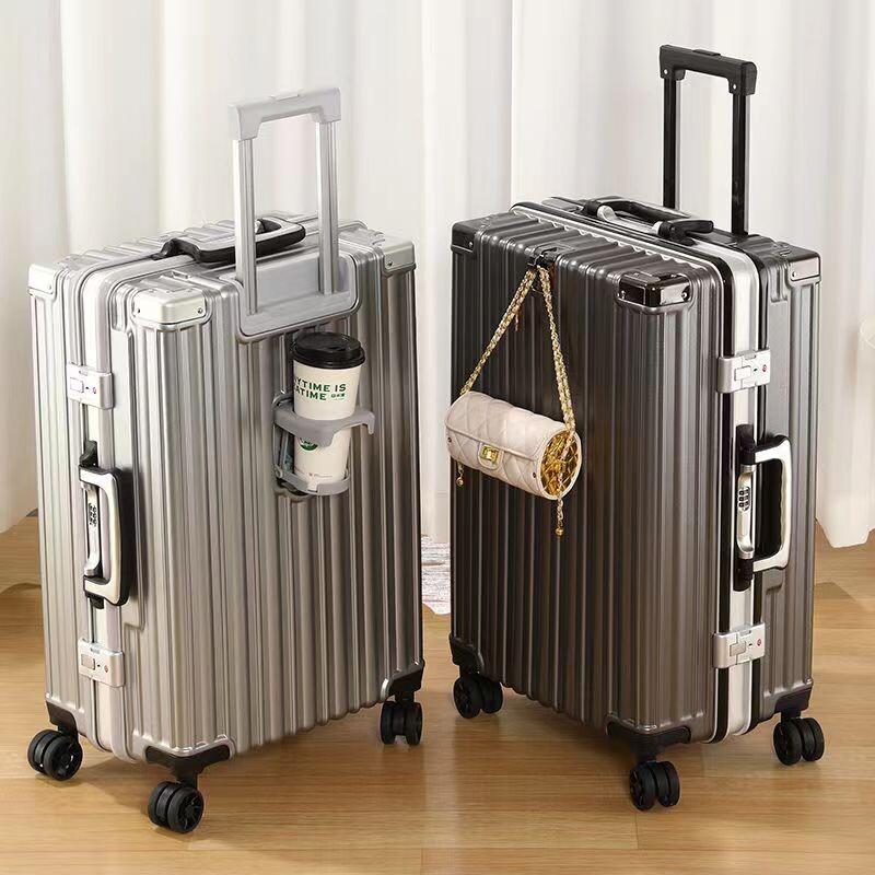 多功能行李箱拉杆箱女铝框款20寸登机箱皮箱24寸密码箱旅行箱子男