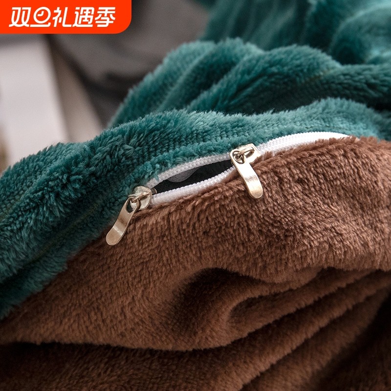 冬季保暖ins魔法绒抽条被套公主兔兔绒单被套宿舍兔毛绒被罩单件