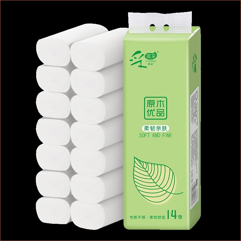 采琪采【14卷】原生木浆无芯卷纸