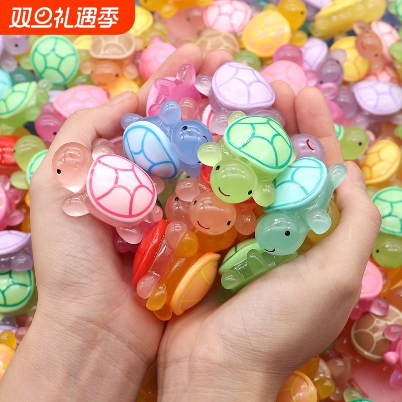 夜光益智小乌龟玩具摆件卡通彩色盲袋盒仿真公仔小动物玩偶对对碰