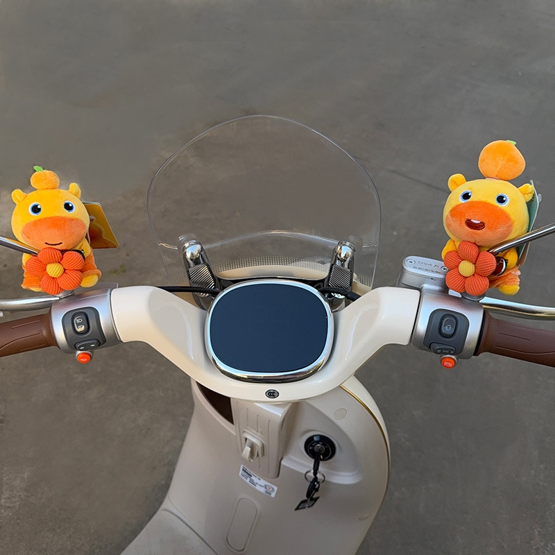 水豚噜噜电动车后视镜挂件毛摩托车趴趴玩偶公仔毛绒玩偶公仔装饰