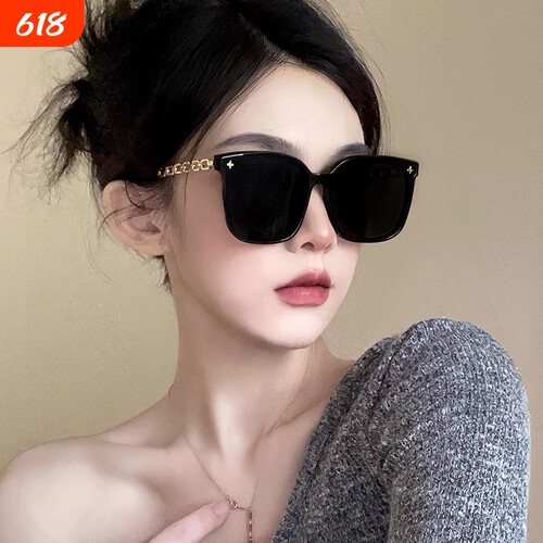 网红款偏光防晒太阳镜大框方形