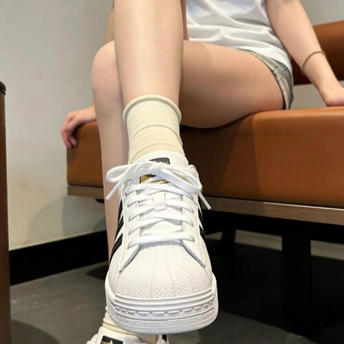 复古经典superstar金标贝壳头男女板鞋运动休闲鞋情侣厚底小白鞋