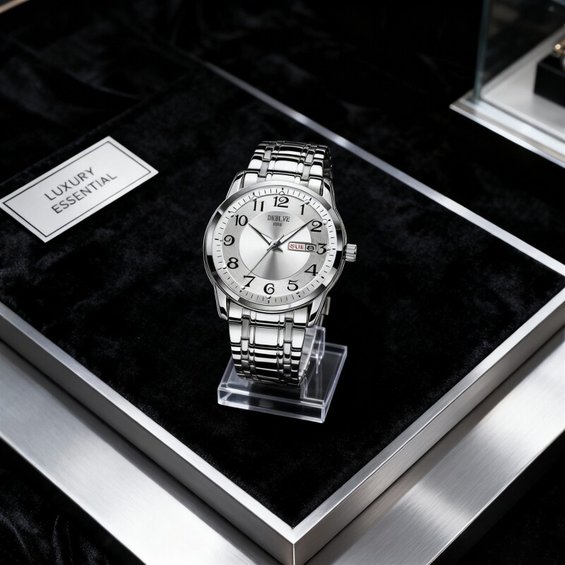 手表男款全自动男表数字双日历防水腕表男机械风全自动防水高级感