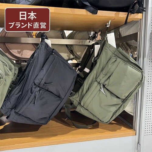 日本休闲斜挎包单肩包大容量电脑包多口袋运动挎包明星同款男包女