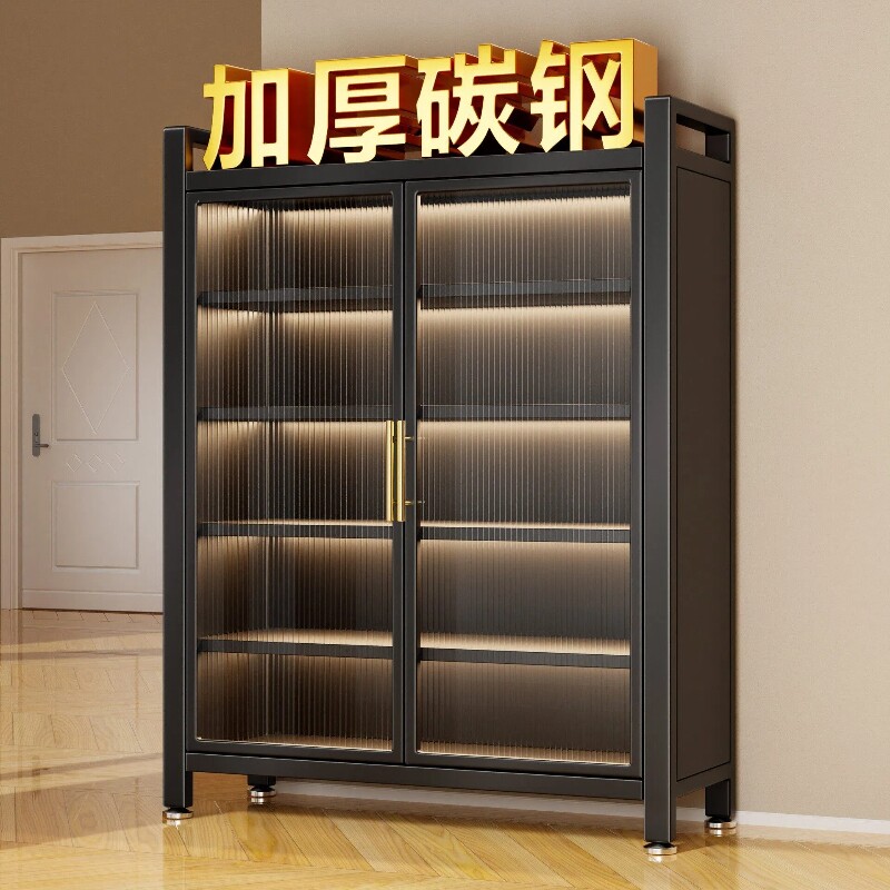 厨房置物架家用收纳柜储物柜落地一体靠墙橱柜多功能杂物柜阳台