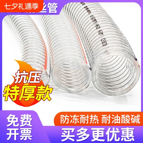 抖音同款pvc透明钢丝软管乐哈哈
