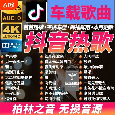 汽车载u盘歌曲抖音新款热歌榜经典dj无损高品质车用mp3音乐优盘