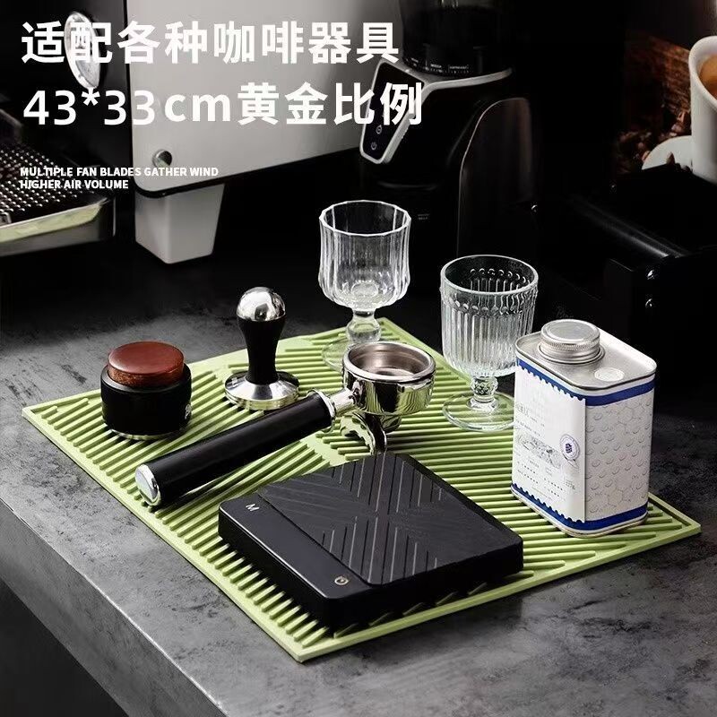 厨房吧台水槽沥水垫咖啡手柄压粉布粉垫防滑垫防霉材质收纳器具