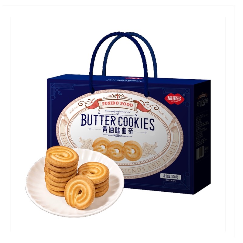 福事多曲奇饼干年货送礼大礼包820g  黄油味曲奇礼盒,零食/坚果/特产,曲奇饼干,淘宝优惠券,粉丝福利购,淘宝优惠卷