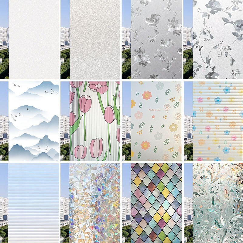 窗户磨砂玻璃门贴纸透光不透明卫生间防窥防走光贴膜静电自粘隐私