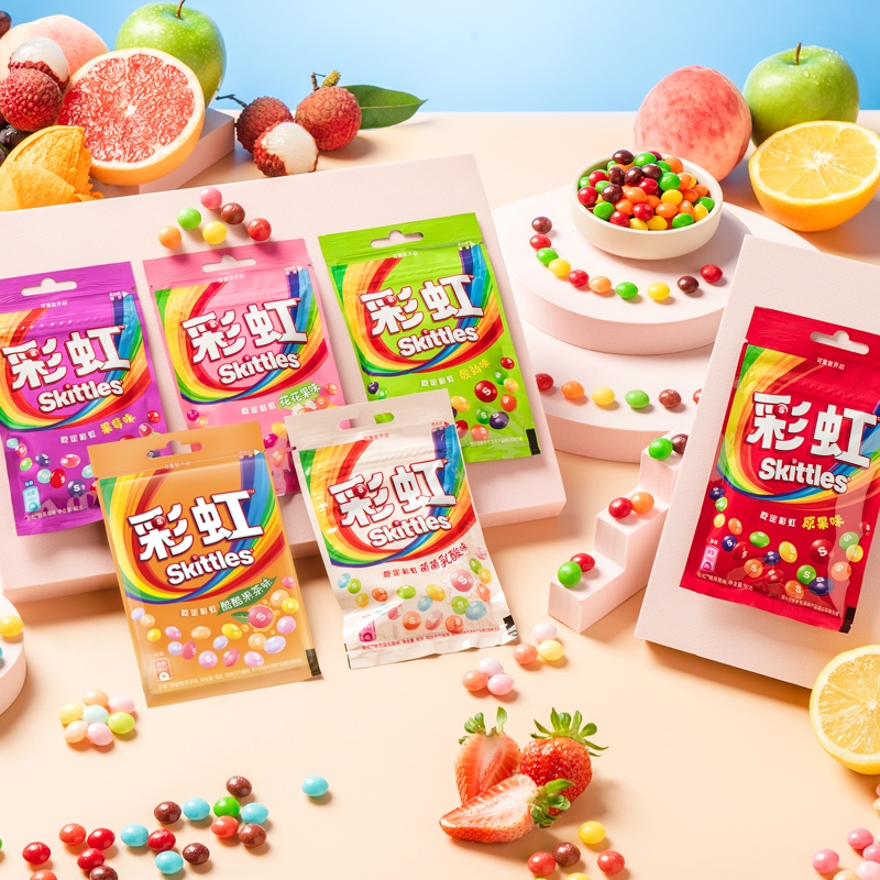 彩虹糖迷你袋装9g小包水果味软糖糖果零食怀旧分享混合酸味原果味
