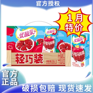 1月特价 优酸乳石榴马蹄脆轻乳果汁饮品200g*12盒整箱清仓批发