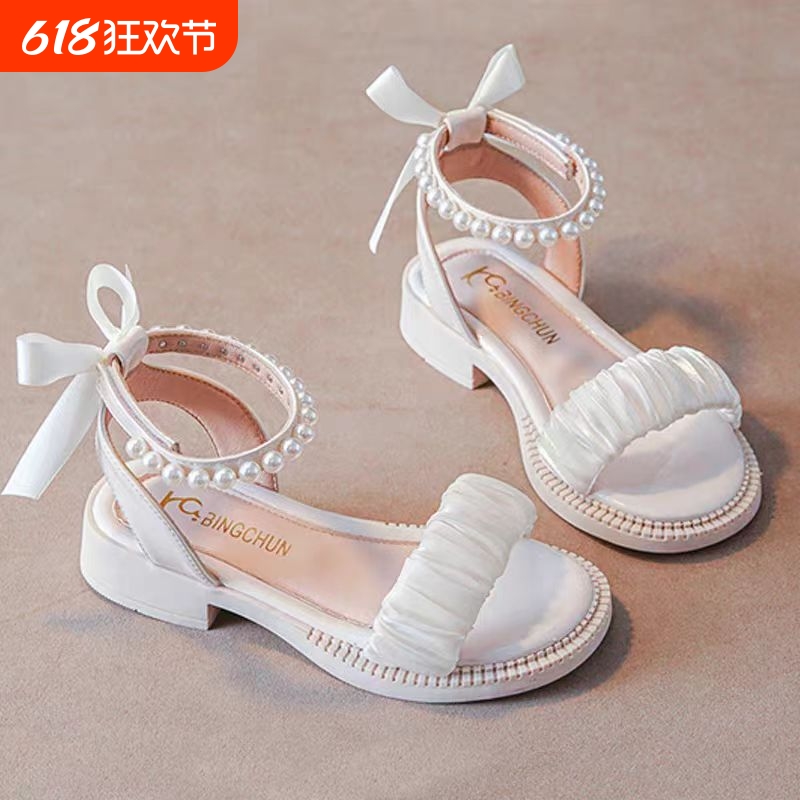女童鞋子儿童公主凉鞋2025新款夏季夏款小女孩中大童女宝软底单鞋