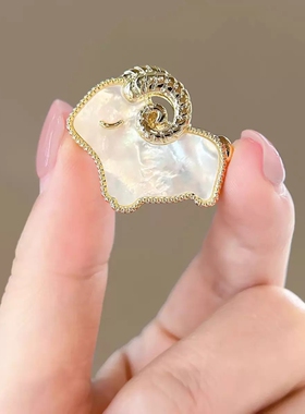 可爱小绵羊胸针2026新款女生小众设计百搭别针胸花高颜值精致配饰