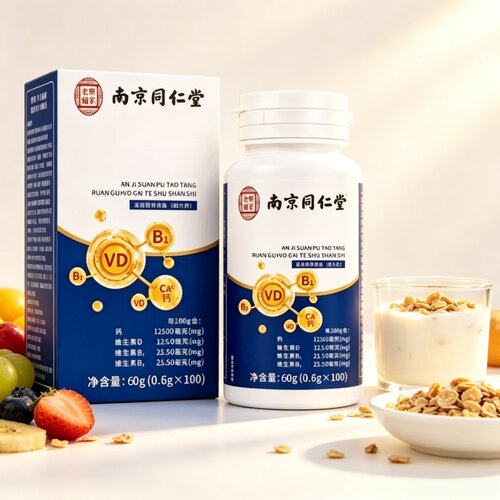 南京同仁堂乐家老铺无蔗糖型食品方便易60g/瓶多规格维生素糖果