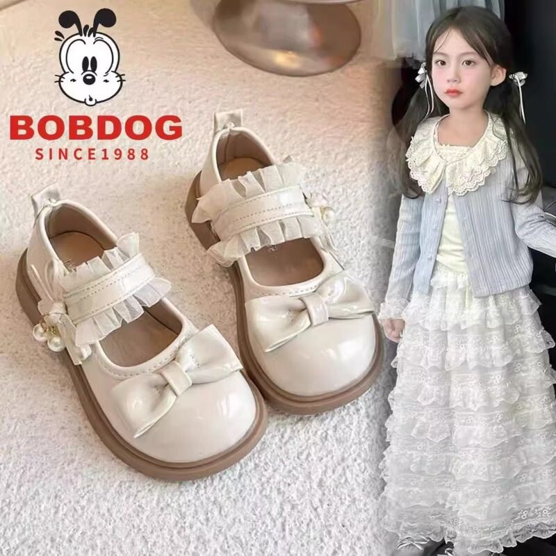 巴布豆女童洛丽塔鞋子2025秋款儿童lolita公主皮鞋宝宝单鞋