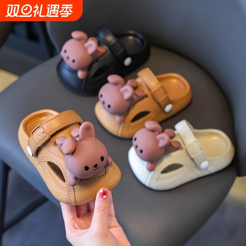 儿童拖鞋2025夏季新款男童女童宝宝洞洞鞋小孩室内家居防滑凉拖鞋