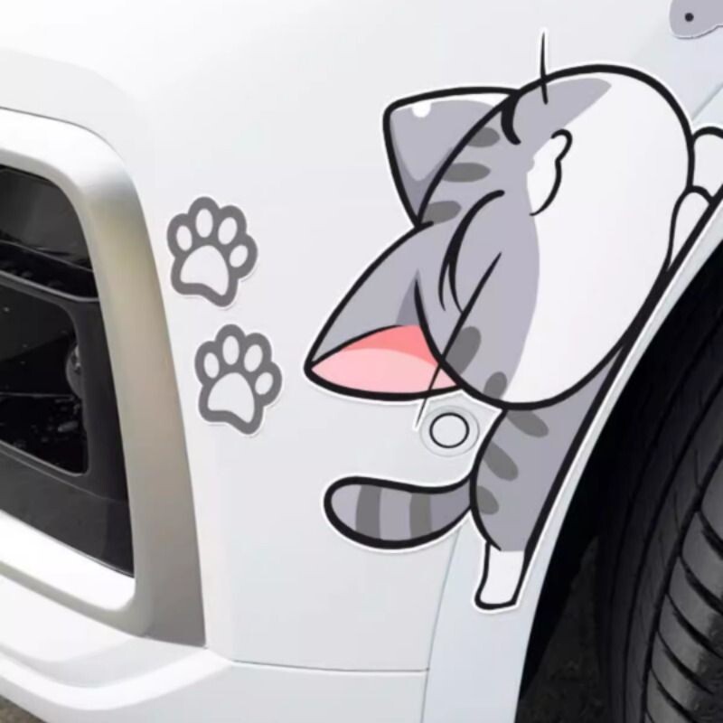 汽车贴纸轮眉前后保险杠划痕遮挡车尾车贴防水贴画车头遮盖电动车