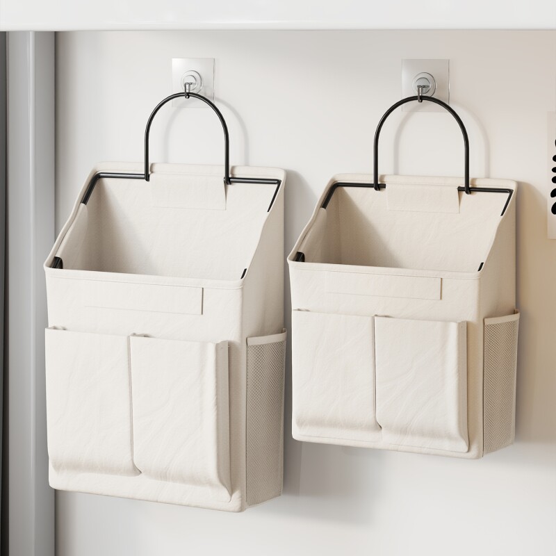 床上收纳挂袋学生宿舍墙上挂式储物袋杂物置物袋侧边布艺墙面书本