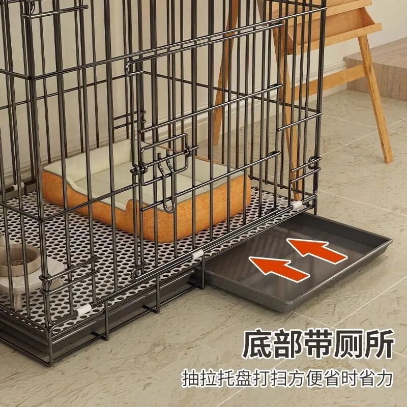 狗笼子泰迪小型犬笼金属家用室内外折叠狗窝车载笼宠物猫笼救助笼